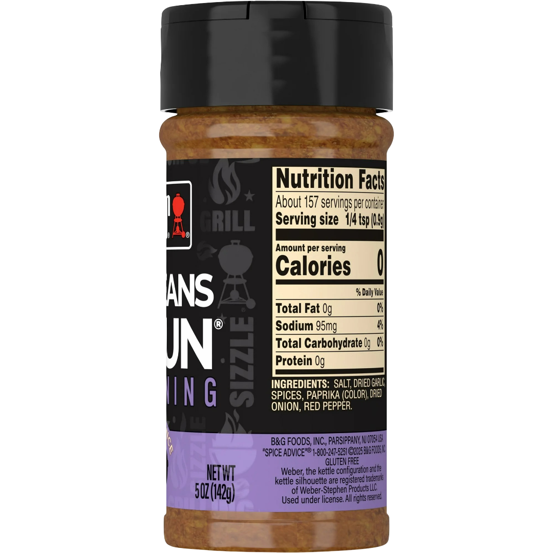 Weber N'Orleans Cajun Seasoning, Gluten Free, 5oz