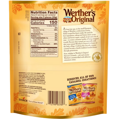 Werther's Original Limited Edition Fall Cinnamon Creme Soft Caramels, 7.4 oz