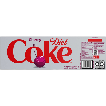 Coca Cola Cherry Diet Soda, 12 Pack of 12 fl oz Cans Coke