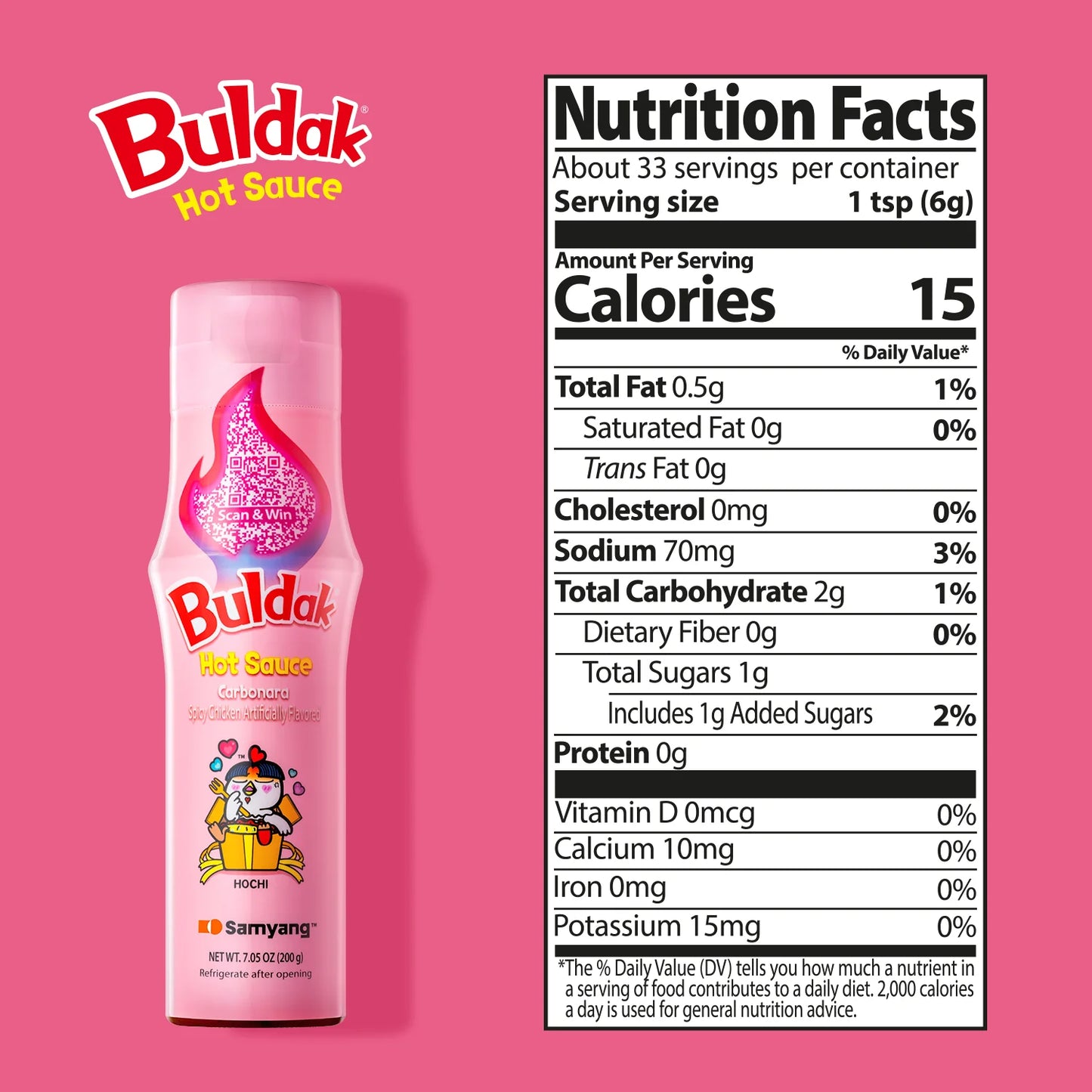 Samyang Carbo Buldak Korean Spicy Hot Chicken Flavor Sauce, 7 oz