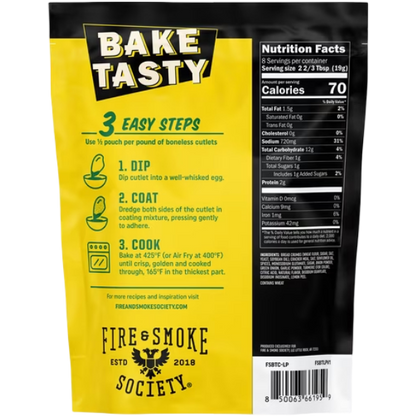 Fire & Smoke Society Bake Tasty Lemon Pepper Seasoned Coating Mix, 5.3 oz