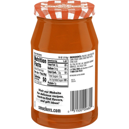 Smucker's Peach Preserves, 18oz