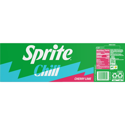 Sprite Chill Cherry Lime Soda Pop, 12 Pack of 12oz Cans
