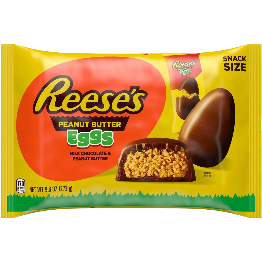 REESE'S Milk Chocolate Snack Size Peanut Butter Eggs, Easter Candy, 9.6 oz