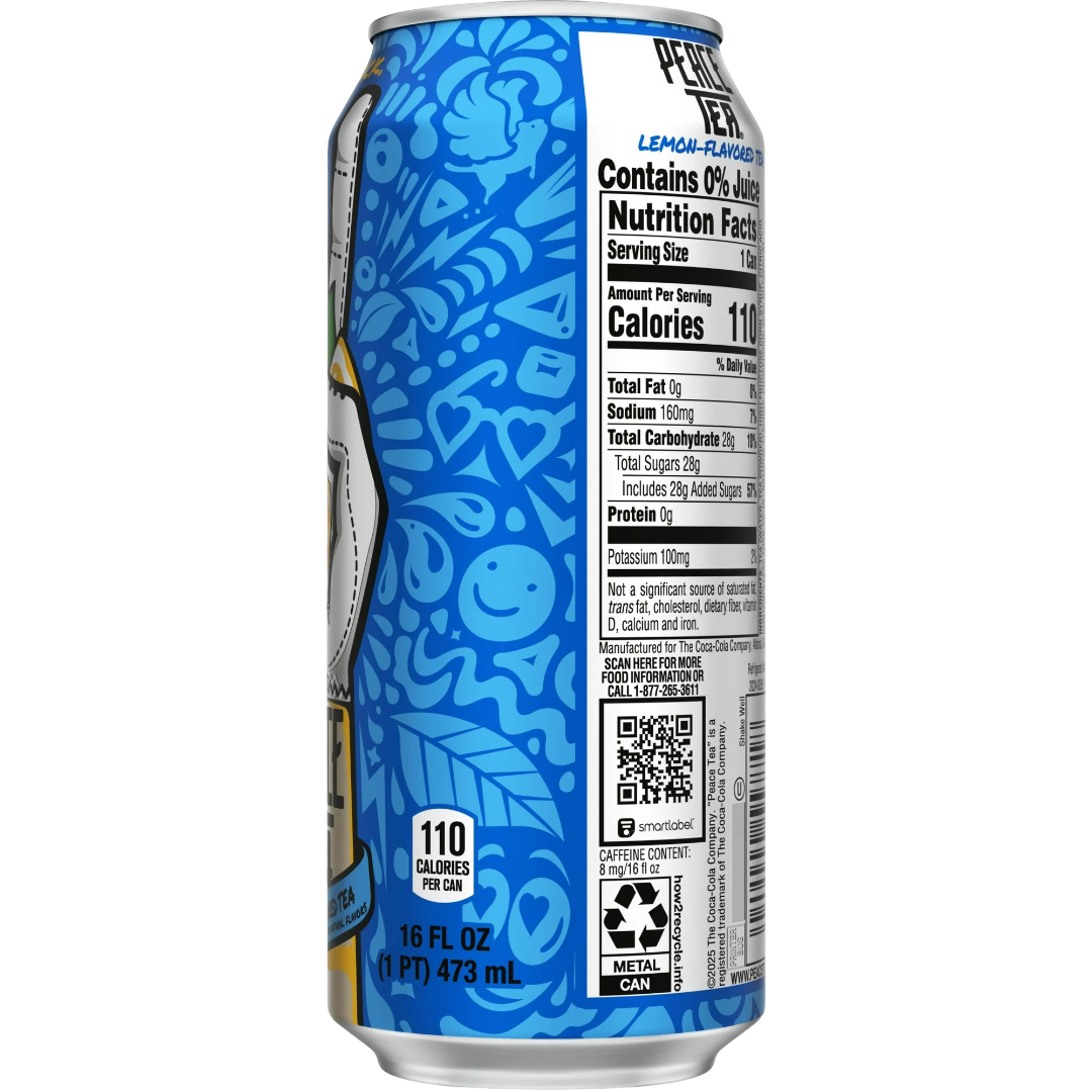 Peace Tea Caddy Shack Lemon Flavored Iced Tea, 16 fl oz