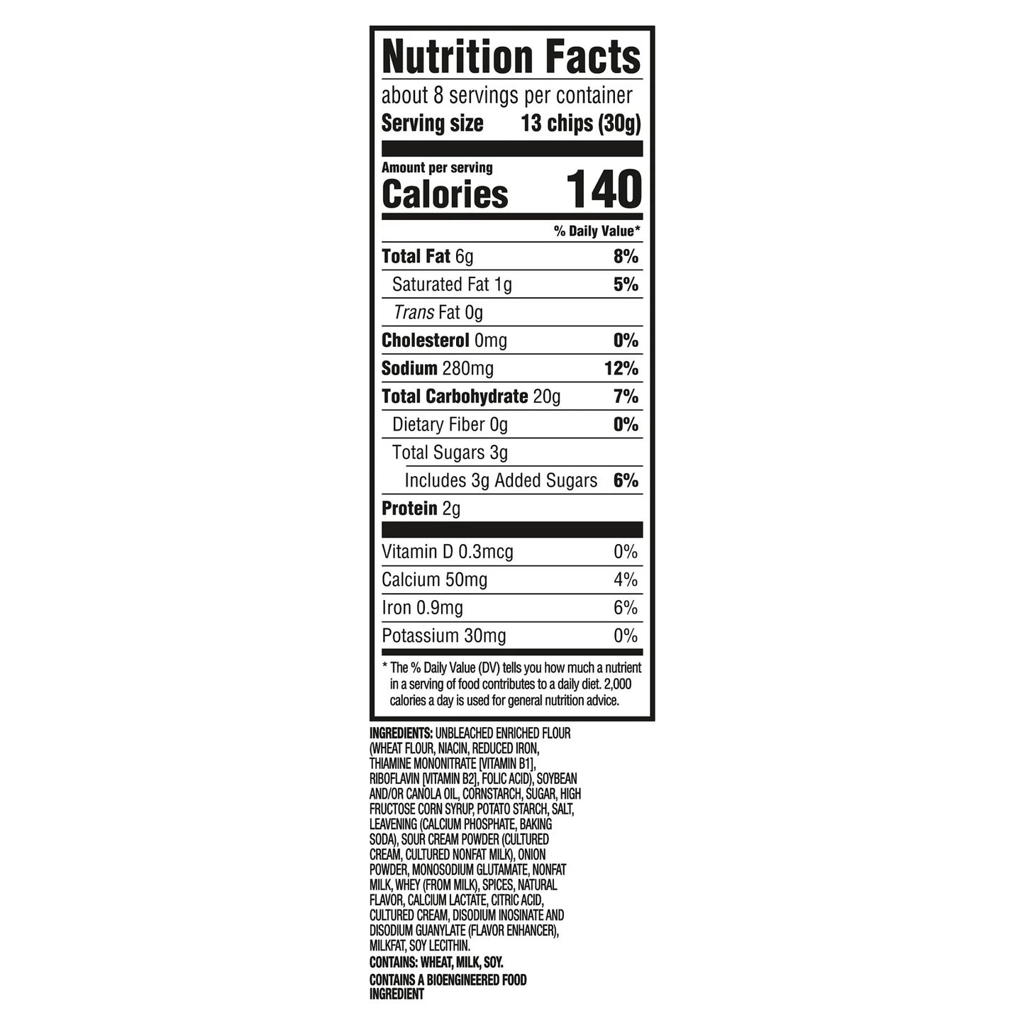 RITZ Toasted Chips Sour Cream & Onion Crackers, 8.1 oz