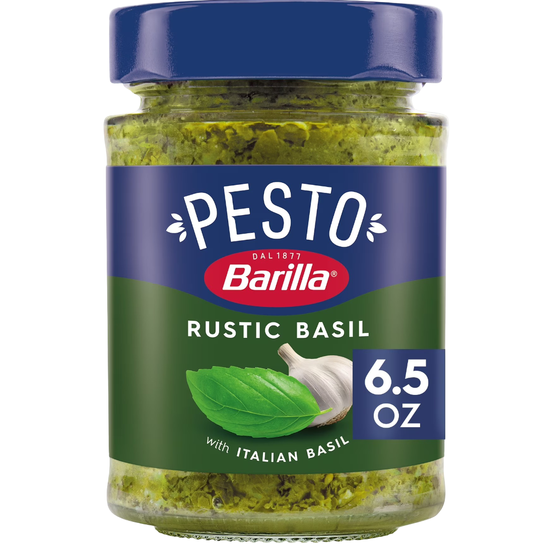 Barilla Rustic Basil Pesto Pasta Sauce, 6.5 oz Jar