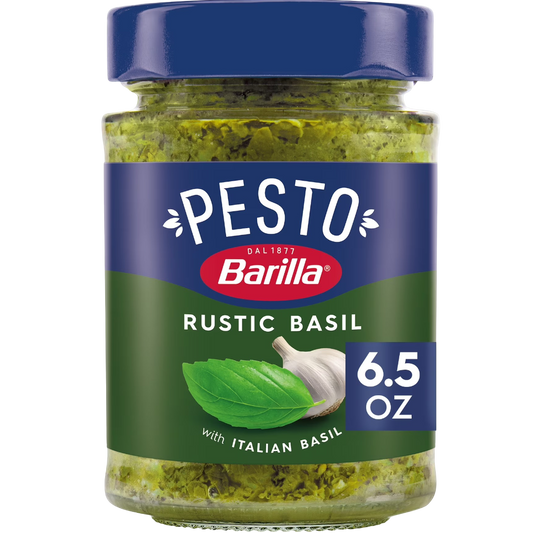 Barilla Rustic Basil Pesto Pasta Sauce, 6.5 oz Jar