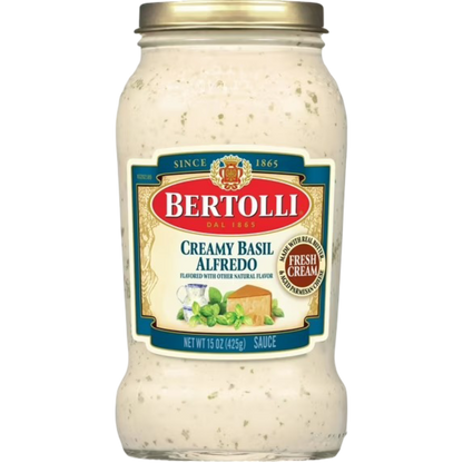 Bertolli Alfredo Sauce with Basil, 15oz Jar