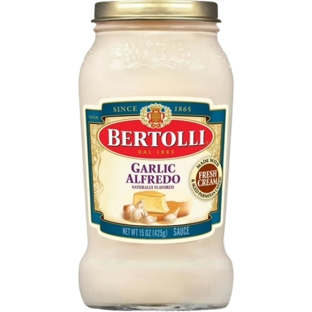 Bertolli Alfredo Sauce with Garlic and Parmesan Cheese, 15oz Jar