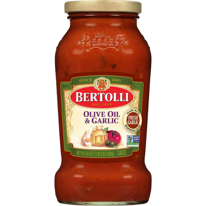 Bertolli Pasta Sauce with Olive Oil & Garlic, Spaghetti Tomato Sauce, 24oz