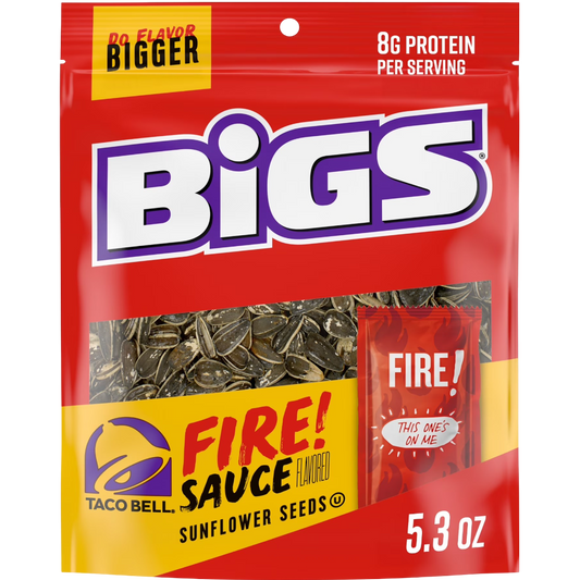 BIGS Taco Bell Fire Sauce Flavored Sunflower Seeds, 5.35 oz