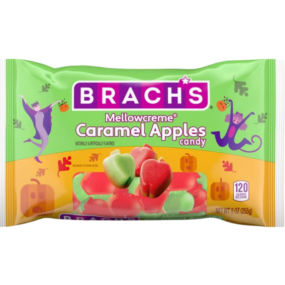 Brach's Mellowcreme Caramel Apple Halloween Candy, 9 oz