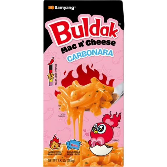 Buldak Mac & Cheese Carbonara with Adjustable Spice, 5.82 oz
