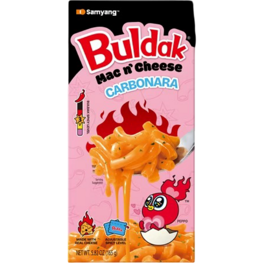 Buldak Mac & Cheese Carbonara with Adjustable Spice, 5.82 oz