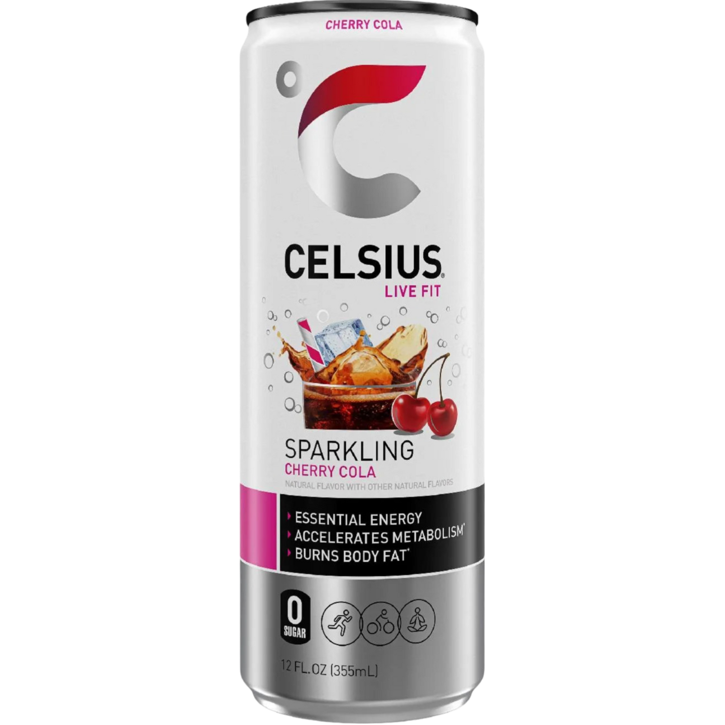 CELSIUS Sparkling Cherry Cola Energy Drink 12 fl oz Single Can