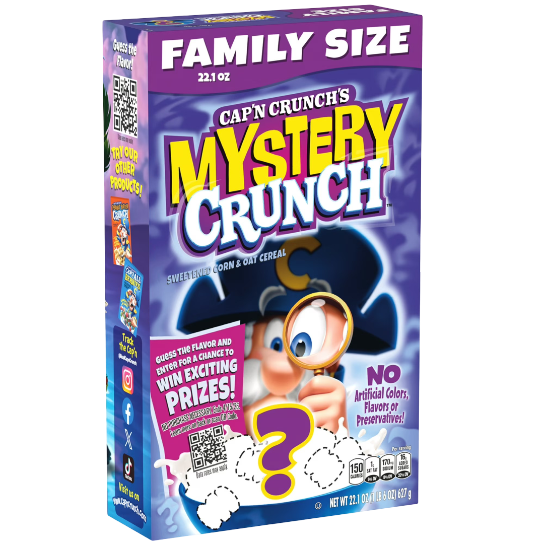 Cap'n Crunch Mystery Crunch Cereal Family Size, 22.1 oz