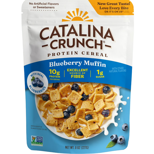 Catalina Crunch Protein Cereal, Blueberry Muffin With Real Blueberries, 8 oz