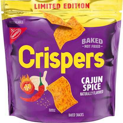 Crispers Limited Edition Cajun Spice Flavor Baked Crunchy Snacks, 5.11 oz