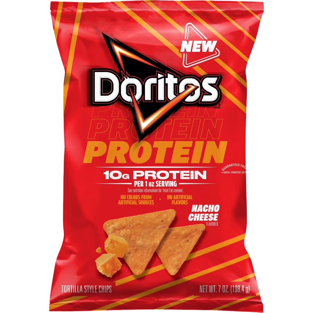 Doritos Protein Nacho Cheese Tortilla Chips, 7 oz