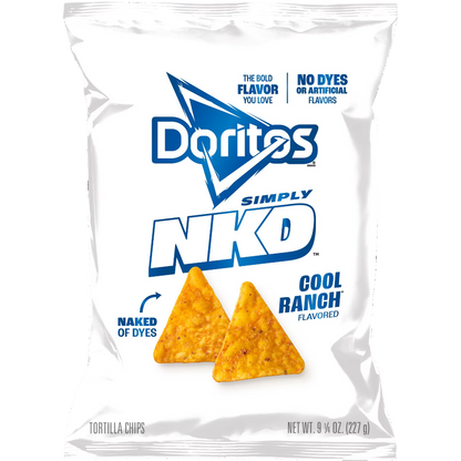 Doritos Simply NKD Cool Ranch Tortilla Chips Snacks, 9.25 oz