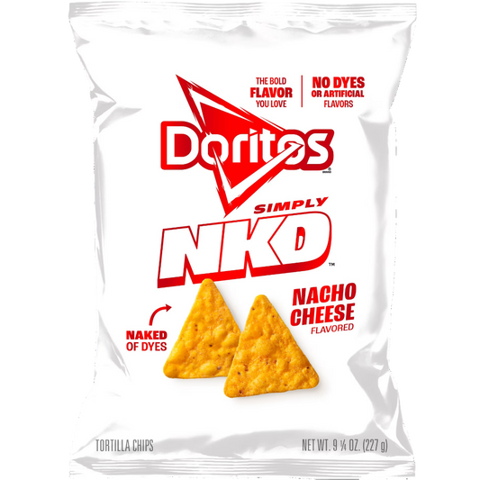 Doritos Simply NKD Nacho Cheese Tortilla Chips Snacks, 9.25 oz