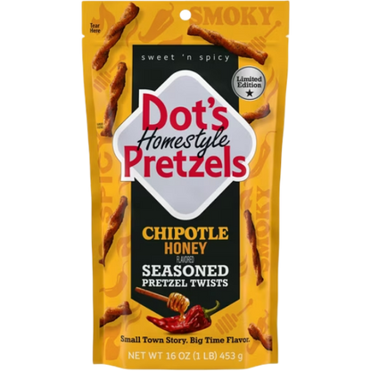 Dot's Homestyle Pretzels, Chipotle Honey Seasoned Pretzel Twists, 16 oz
