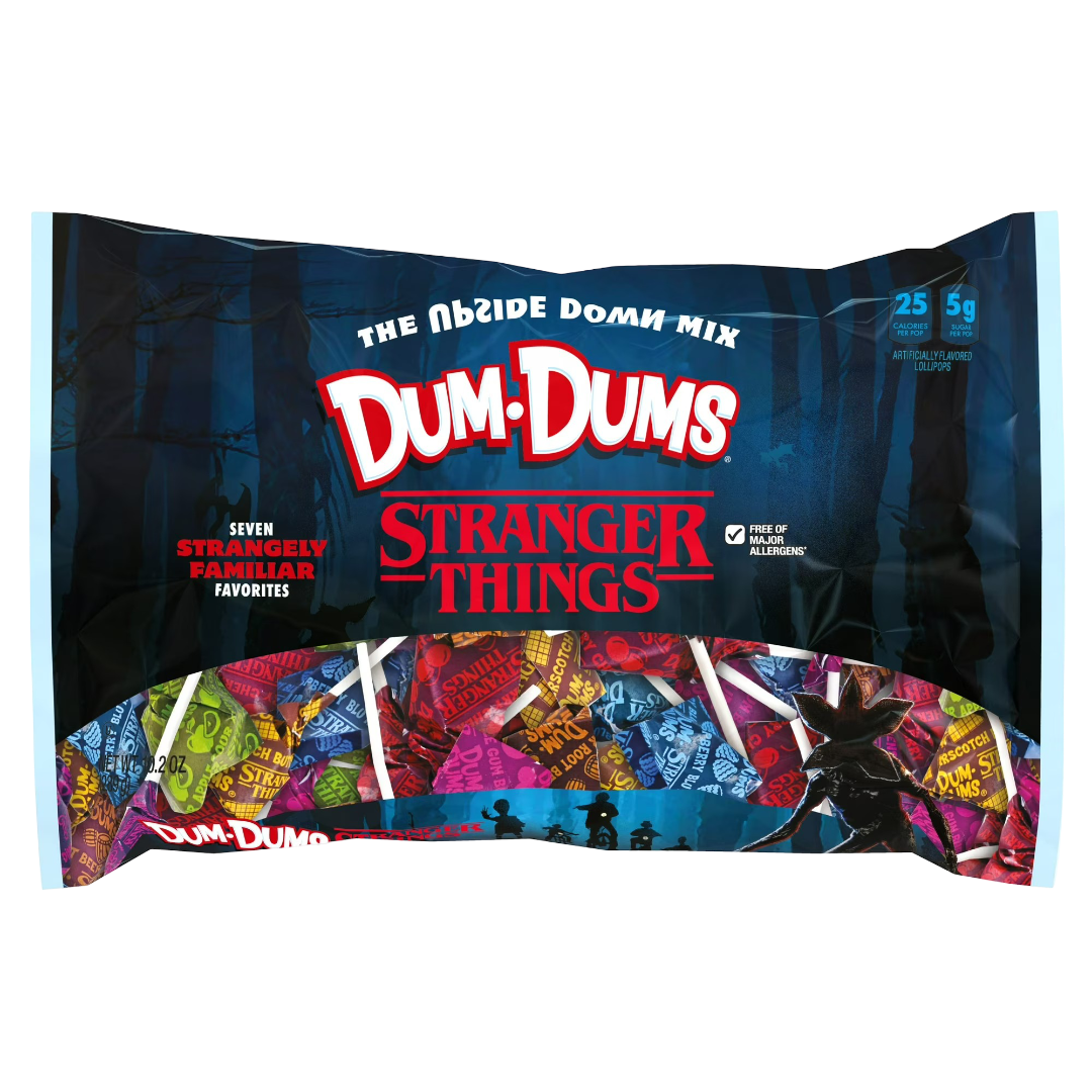 Dum Dums Stranger Things Mix Halloween Assorted Lollipops, Hard Candy 10.2oz Bag