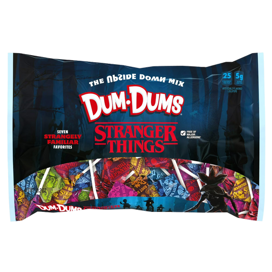 Dum Dums Stranger Things Mix Halloween Assorted Lollipops, Hard Candy 10.2oz Bag