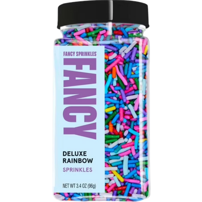 Fancy Sprinkles Deluxe Rainbow Crunchy Dessert Sprinkles, 3.4 oz
