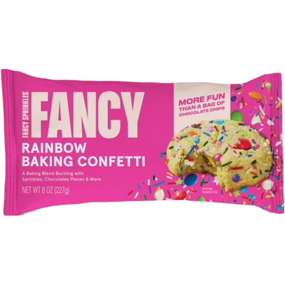 Fancy Sprinkles Rainbow Baking Confetti with Sprinkles & Candy-Coated Chocolate 8oz