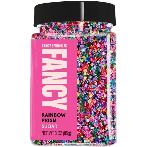 Fancy Sprinkles Rainbow Prism Sugar Dessert Sprinkles, 3 oz