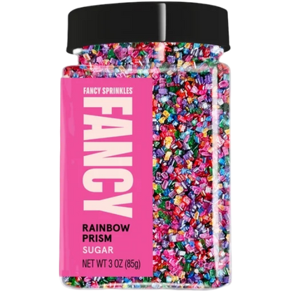 Fancy Sprinkles Rainbow Prism Sugar Dessert Sprinkles, 3 oz