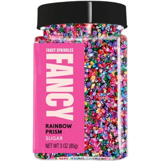 Fancy Sprinkles Rainbow Prism Sugar Dessert Sprinkles, 3 oz