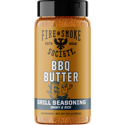 Fire & Smoke Society BBQ Butter Seasoning Blend for Grilling, 9.5 oz