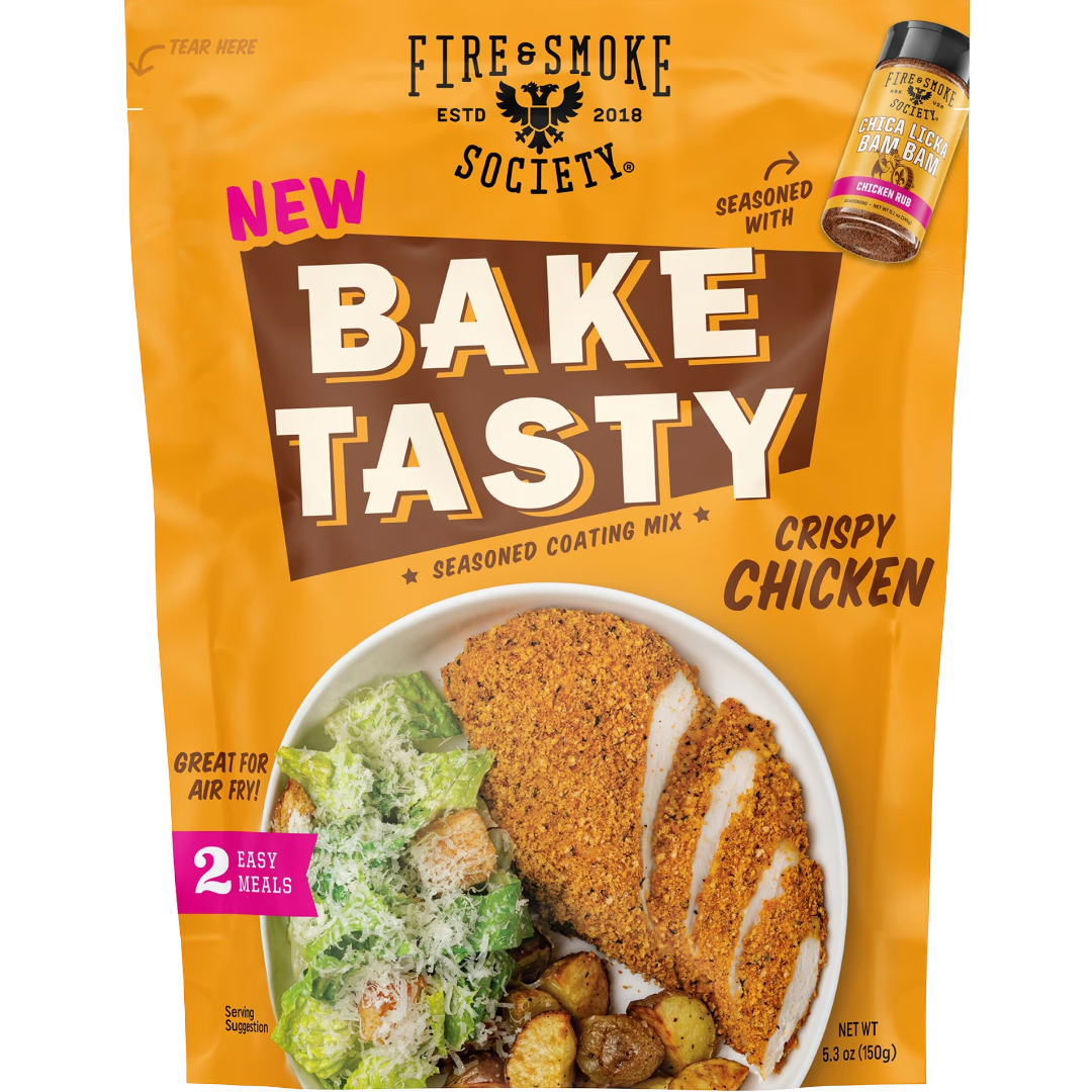 Fire & Smoke Society Bake Tasty Crispy Chicken Seasoned Coating Mix, 5.3 oz