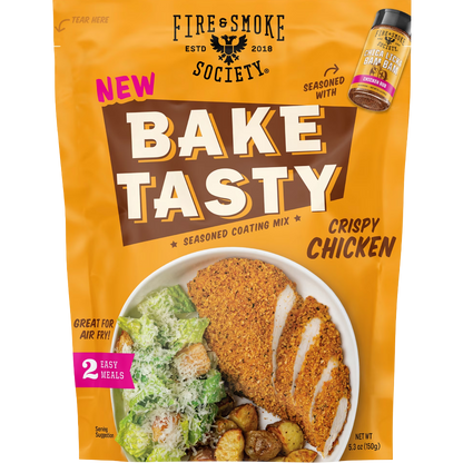 Fire & Smoke Society Bake Tasty Crispy Chicken Seasoned Coating Mix, 5.3 oz