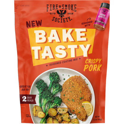 Fire & Smoke Society Bake Tasty Crispy Pork Seasoned Coating Mix, 5.3 oz