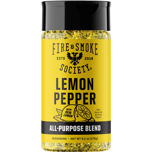 Fire & Smoke Society Lemon Pepper Seasoning, 6.1 oz