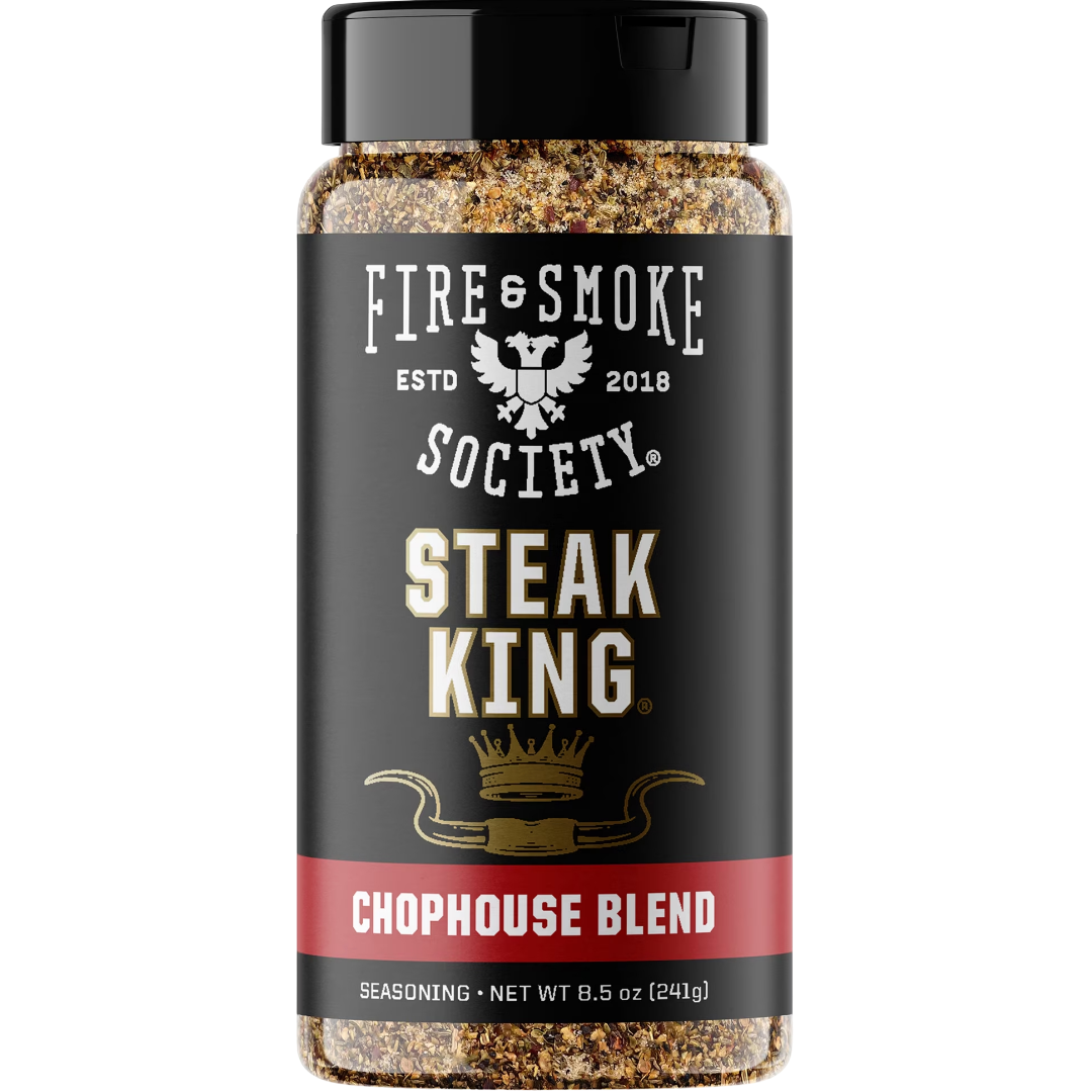 Fire & Smoke Society Steak King Steak Seasoning, BBQ Rub, 8.5 oz