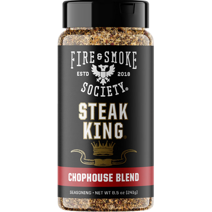 Fire & Smoke Society Steak King Steak Seasoning, BBQ Rub, 8.5 oz