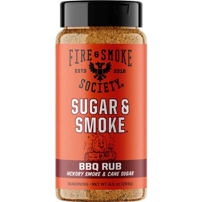Fire & Smoke Society Sugar & Smoke BBQ Seasoning Blend for Grilling, 9.9 oz