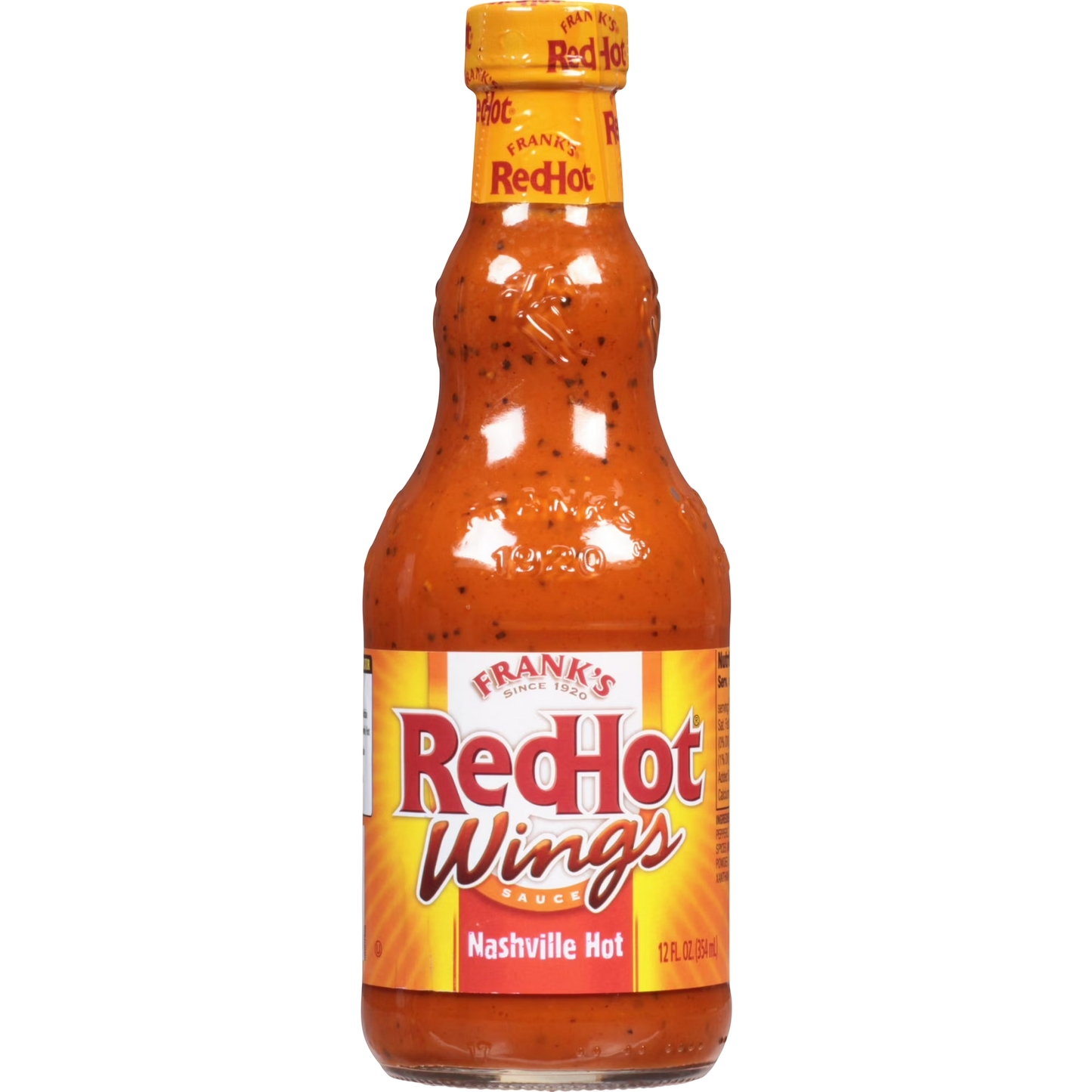Frank's RedHot Nashville Hot Wings Sauce, 12 fl oz