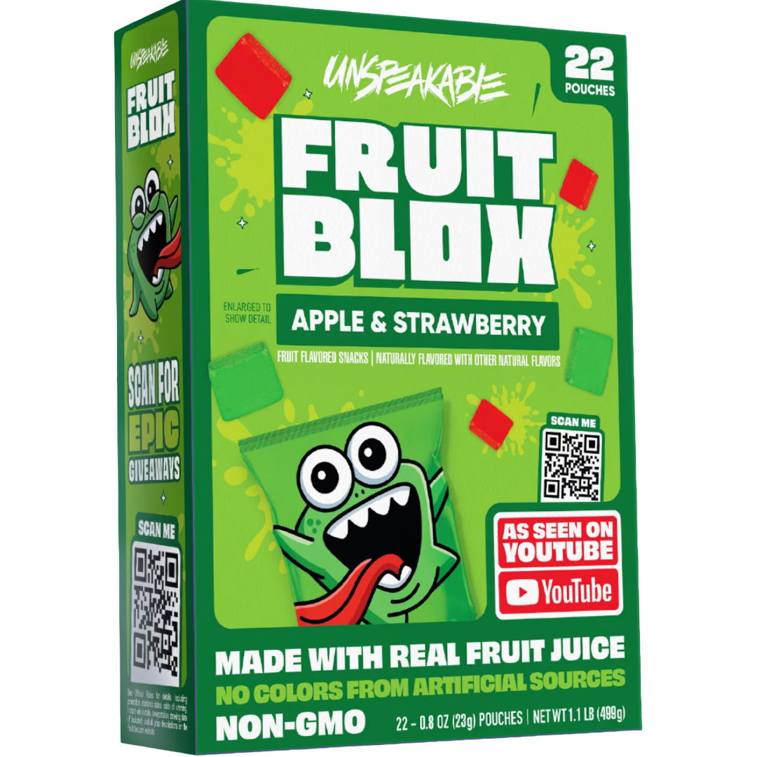FruitBlox Unspeakable Apple Strawberry Fruit Snacks, 17.6 oz