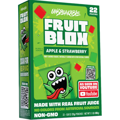FruitBlox Unspeakable Apple Strawberry Fruit Snacks, 17.6 oz
