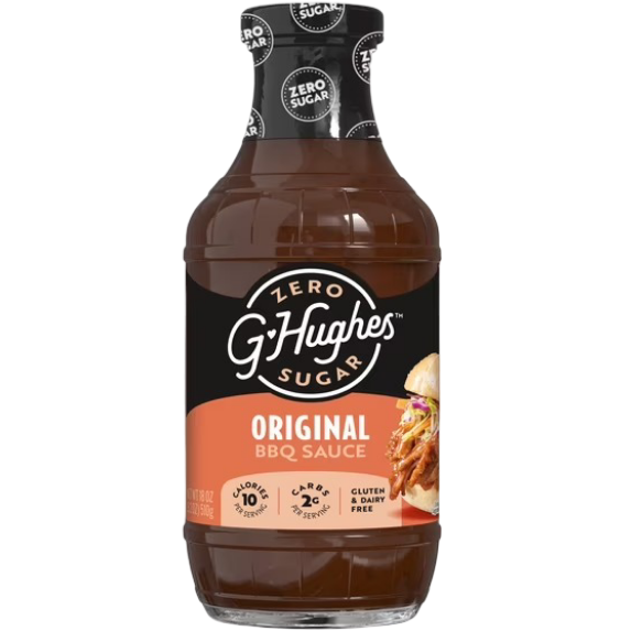 G Hughes Sugar Free Original BBQ Sauce, 18oz