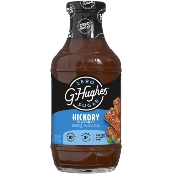 G Hughes Sugar Free Hickory Flavored BBQ Sauce, 18oz
