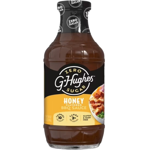G Hughes Zero Sugar Honey BBQ Sauce, 18 oz