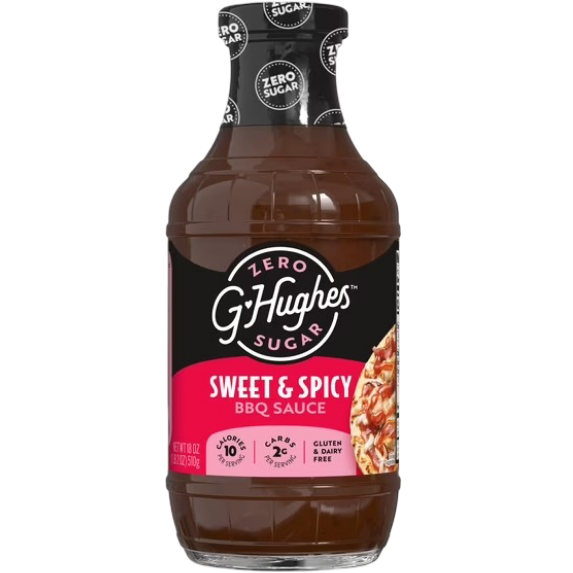 G Hughes Sugar Free Sweet & Spicy BBQ Sauce, 18oz