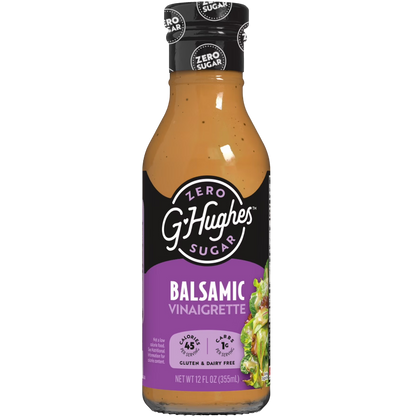 G Hughes Zero Sugar Balsamic Vinaigrette Salad Dressing, 12 fl oz